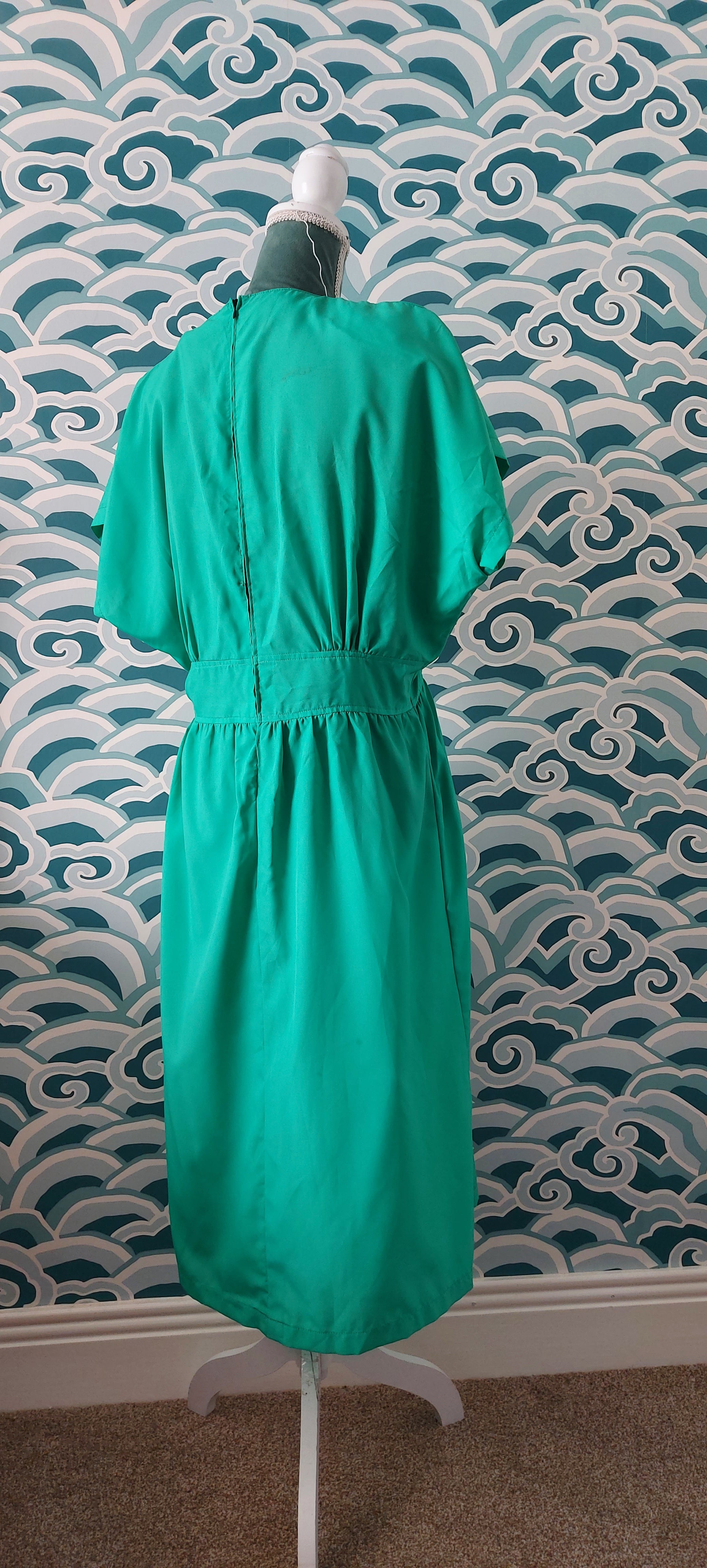 Green Dress with Sequin Motif