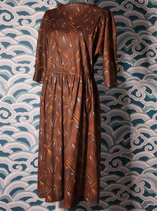 Brown Geometric Dress
