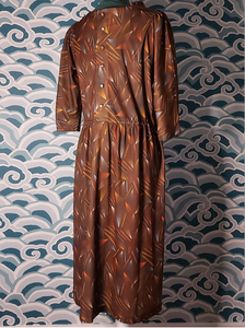 Brown Geometric Dress