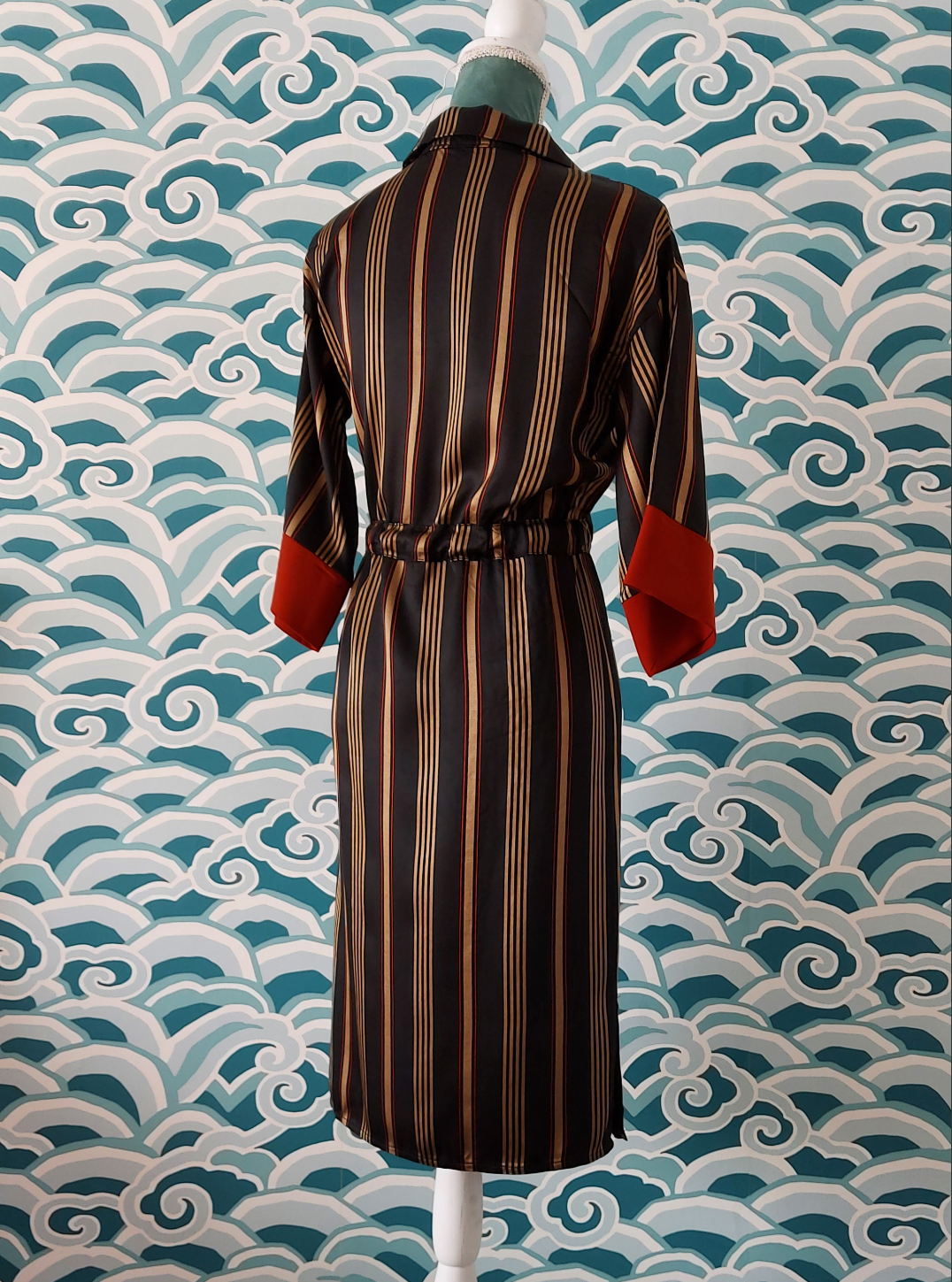 Brown Striped Dress