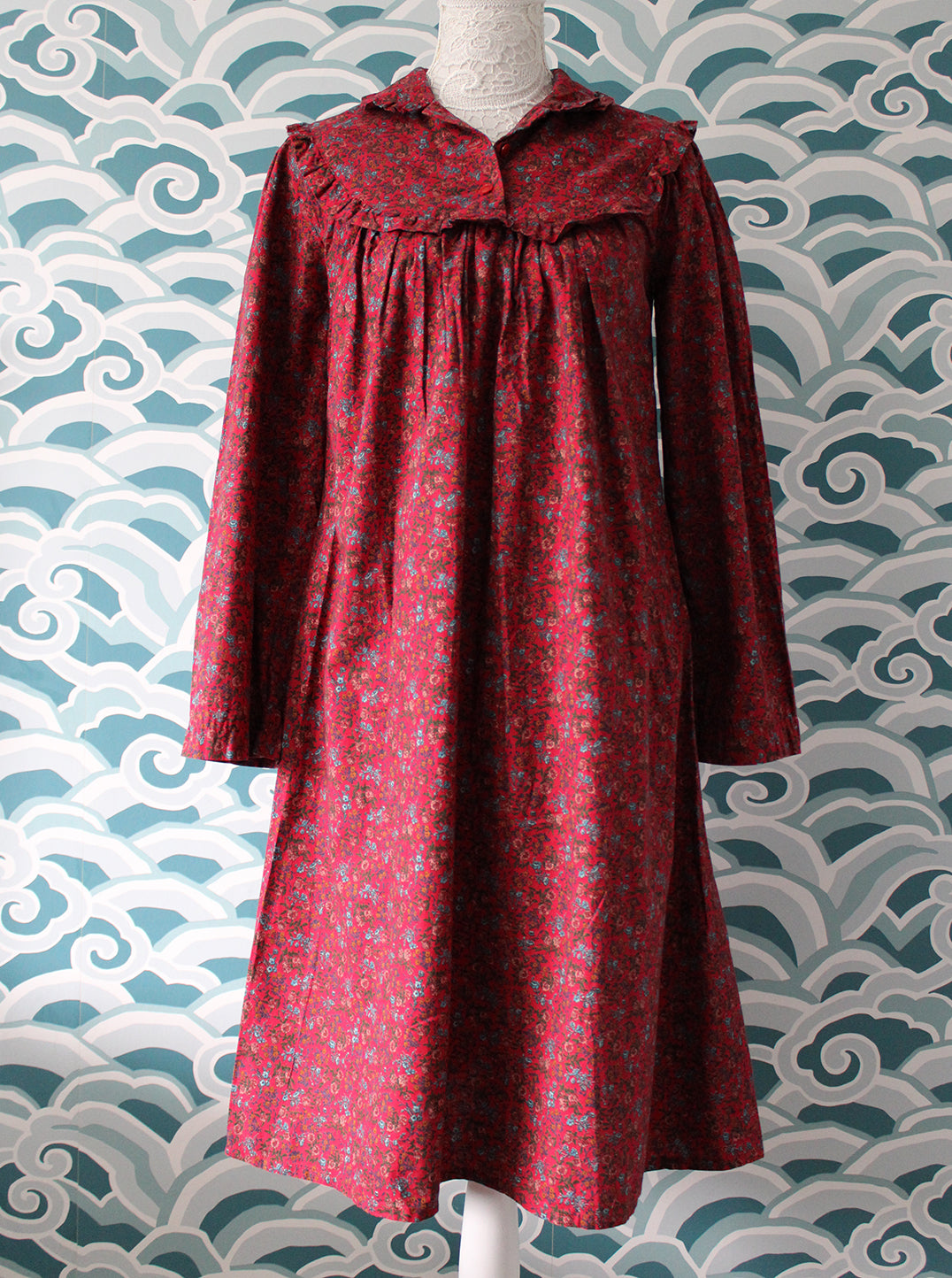 Red Floral Pattern Dress