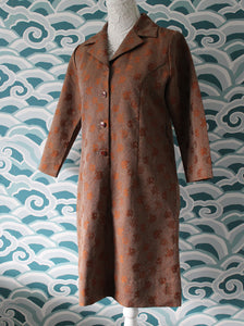 Brown Flower Pattern Dress