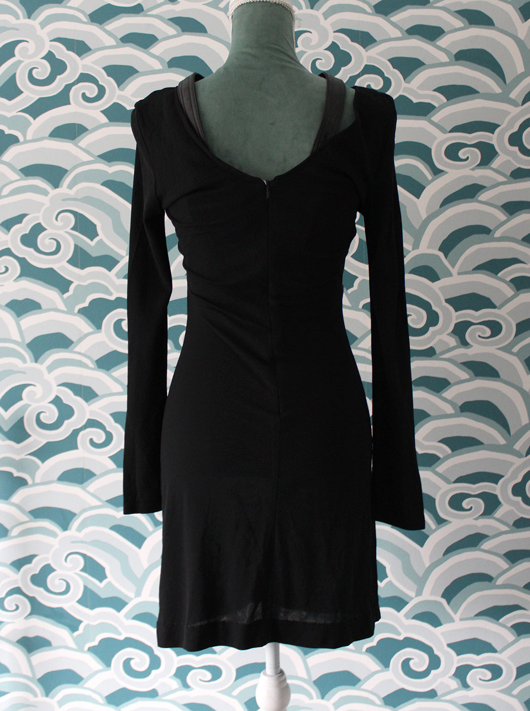 Black & Leopard Print Dress