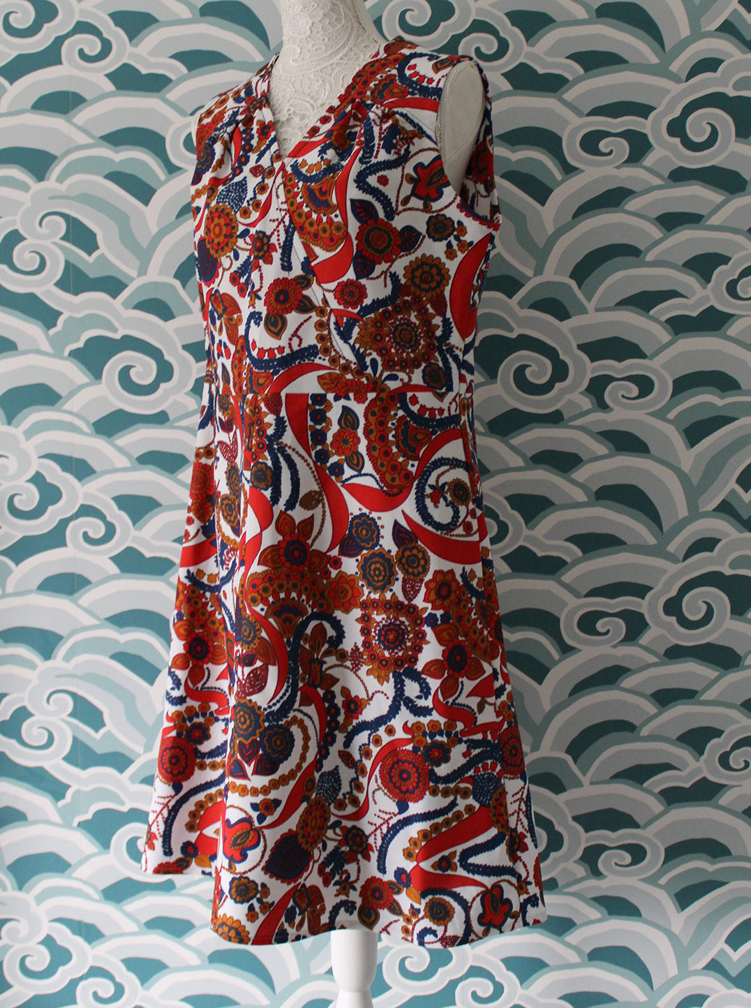 Paisley Print Sleeveless Dress