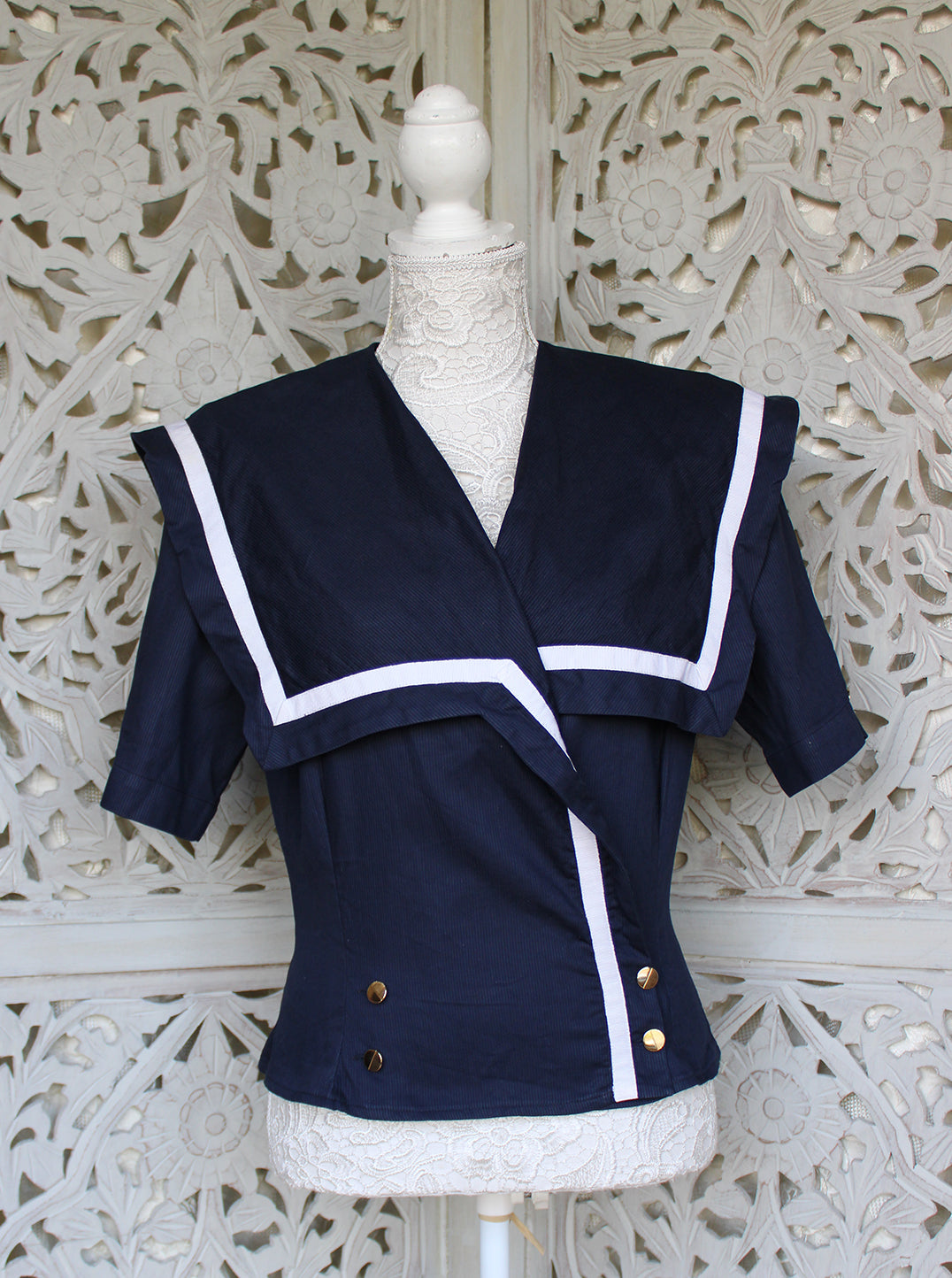 Navy Sailor Short Sleeved Jacket