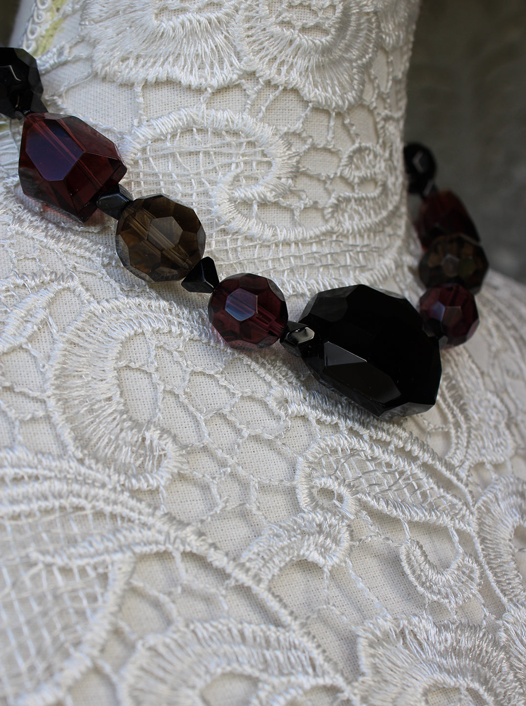 Black & Purple Bead Necklace