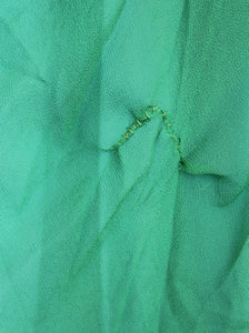 Green Dress with Beaded Neckline Detailing