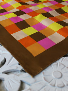 Bright Gold Square Pattern Scarf