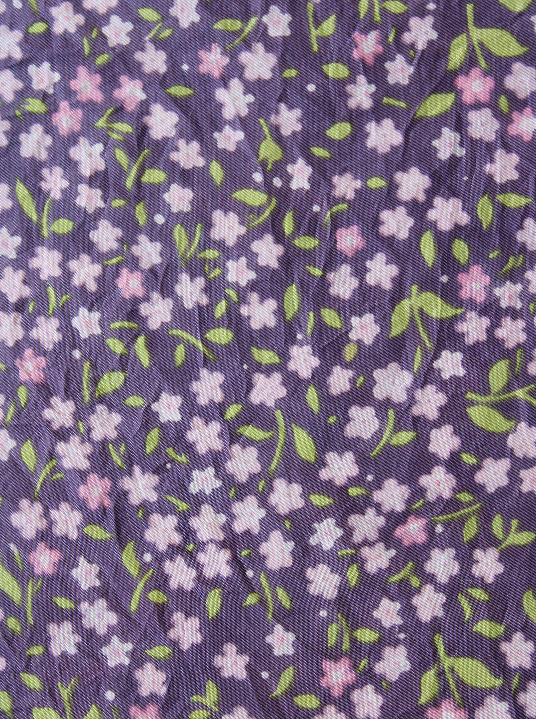 Purple Scarf with Lilac Flowers