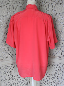 Pink Short Sleeve Blouse