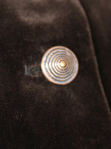 Brown Velvet Vintage Jacket with Brass Buttons  Madgra Vintage
