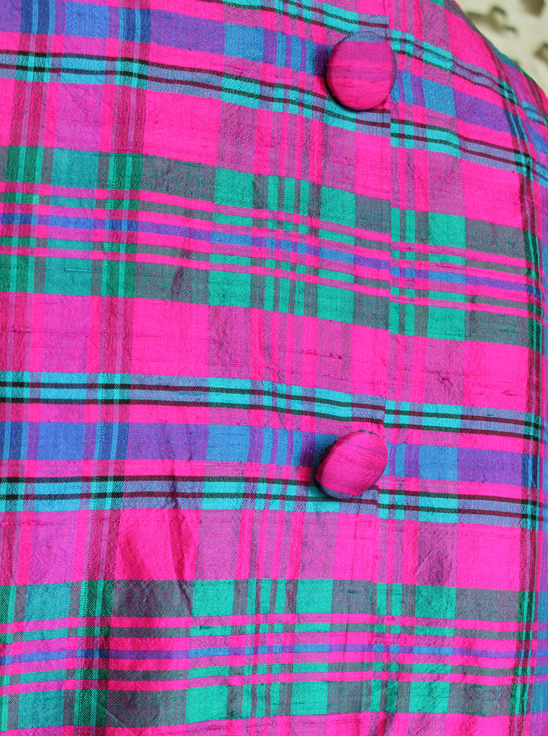 Purple & Pink Tartan Pattern Jacket