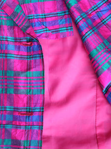 Purple & Pink Tartan Pattern Jacket