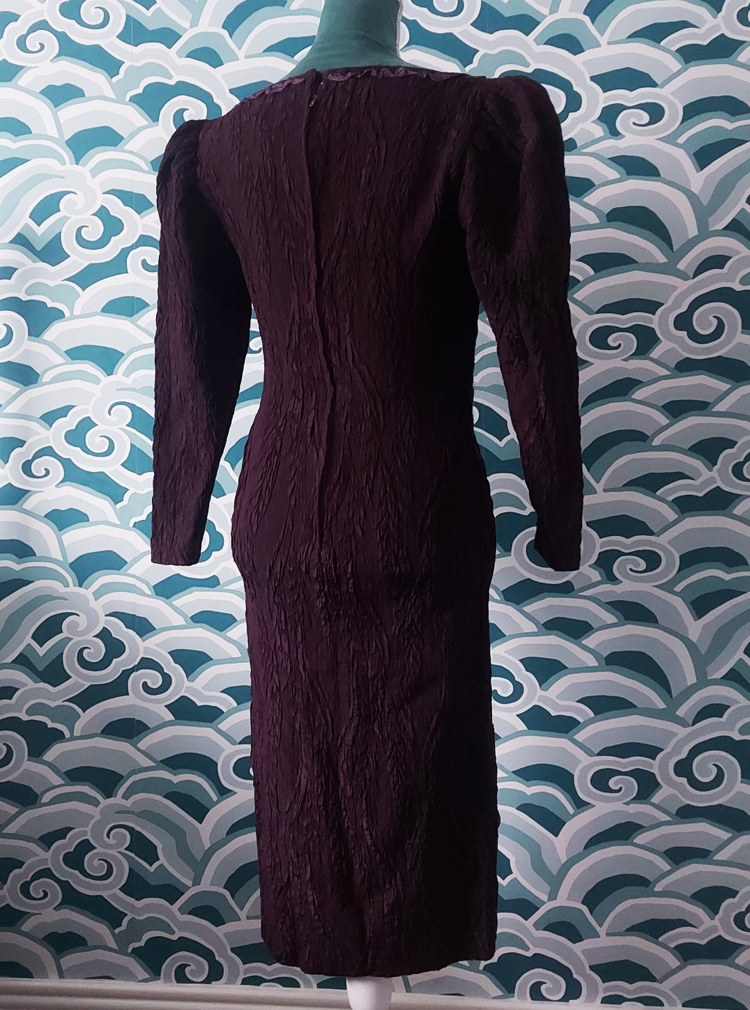 Madgra Vintage Purple Applique Dress
