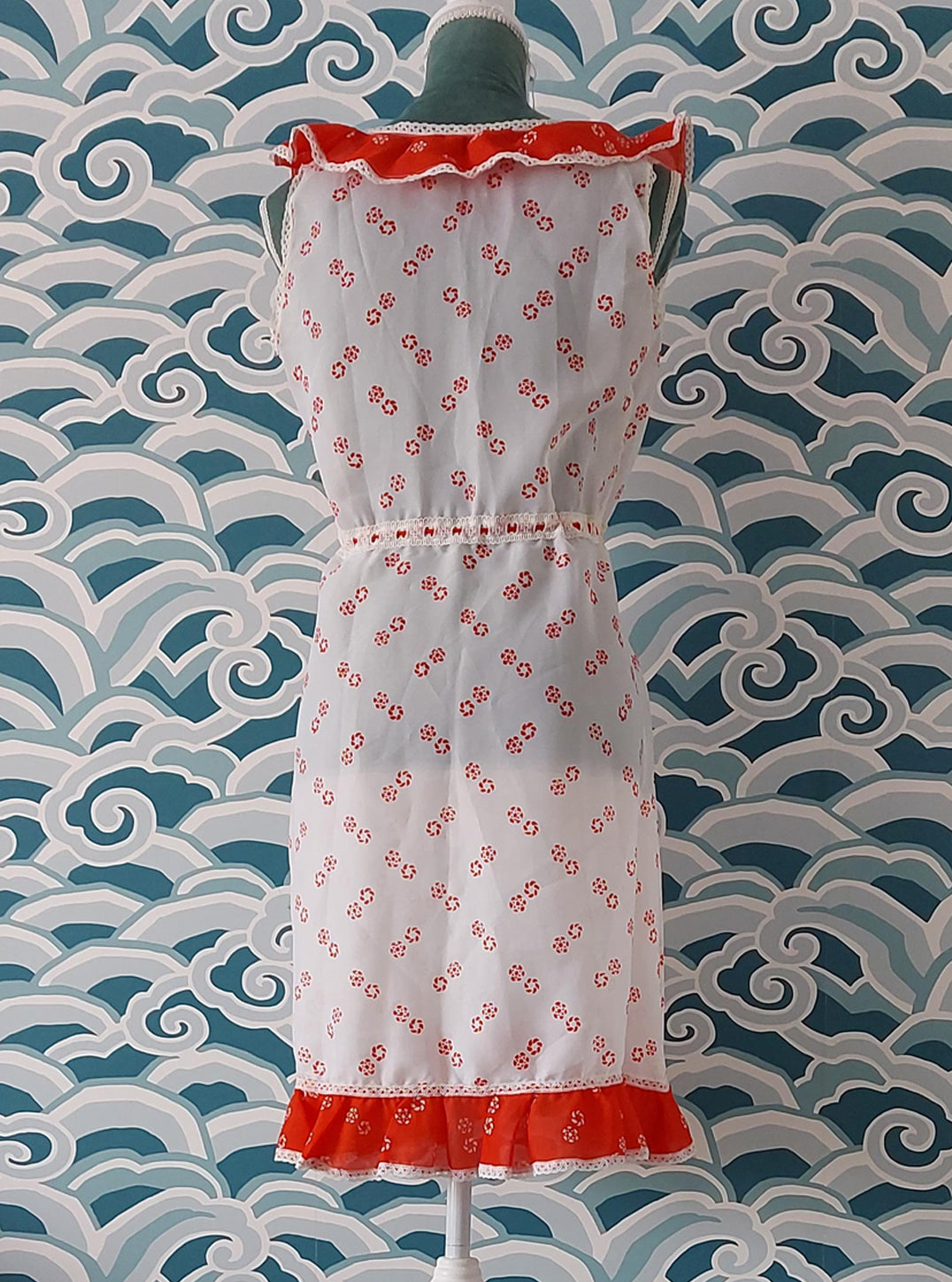 Red & White Pattern Dress