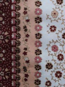 Floral Pattern Brown & Pink Scarf