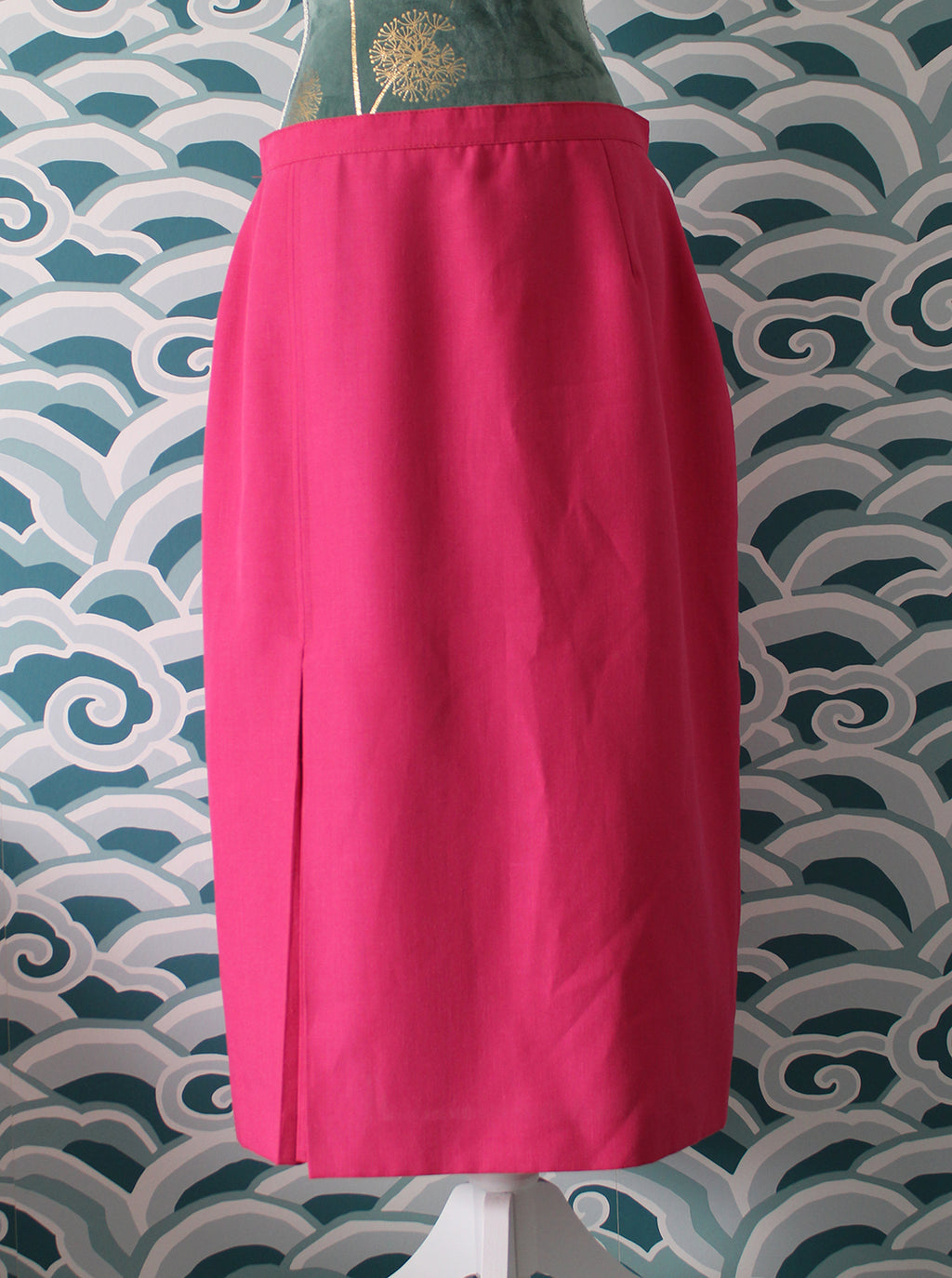Pink Midi Pencil Skirt Madgra Vintage