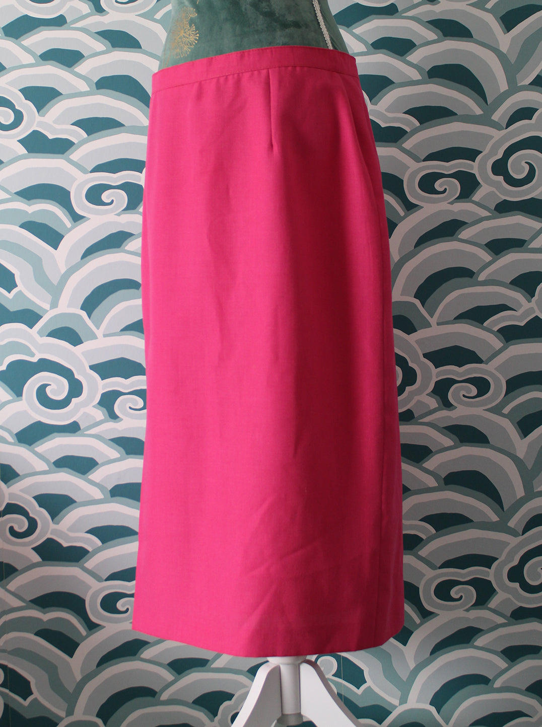 Pink Midi Pencil Skirt Madgra Vintage