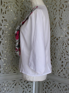 White Blouse with Floral Detail